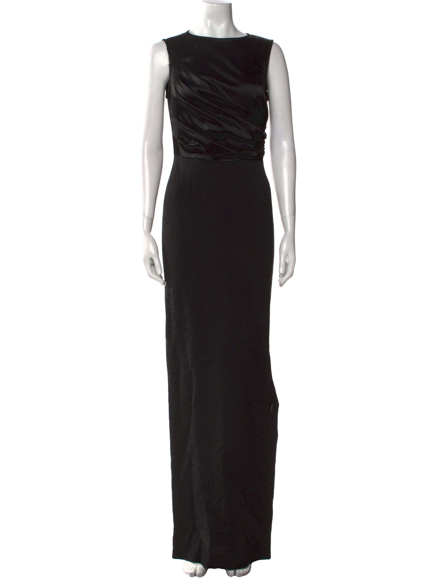 St. John Bateau Neckline Long Dress