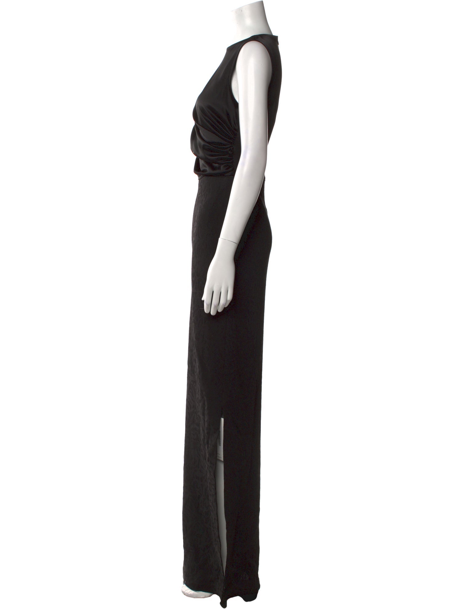 St. John Bateau Neckline Long Dress