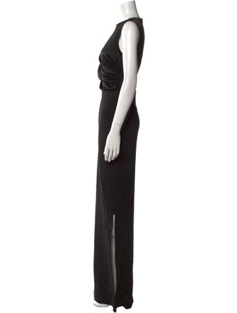St. John Bateau Neckline Long Dress