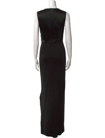 St. John Bateau Neckline Long Dress