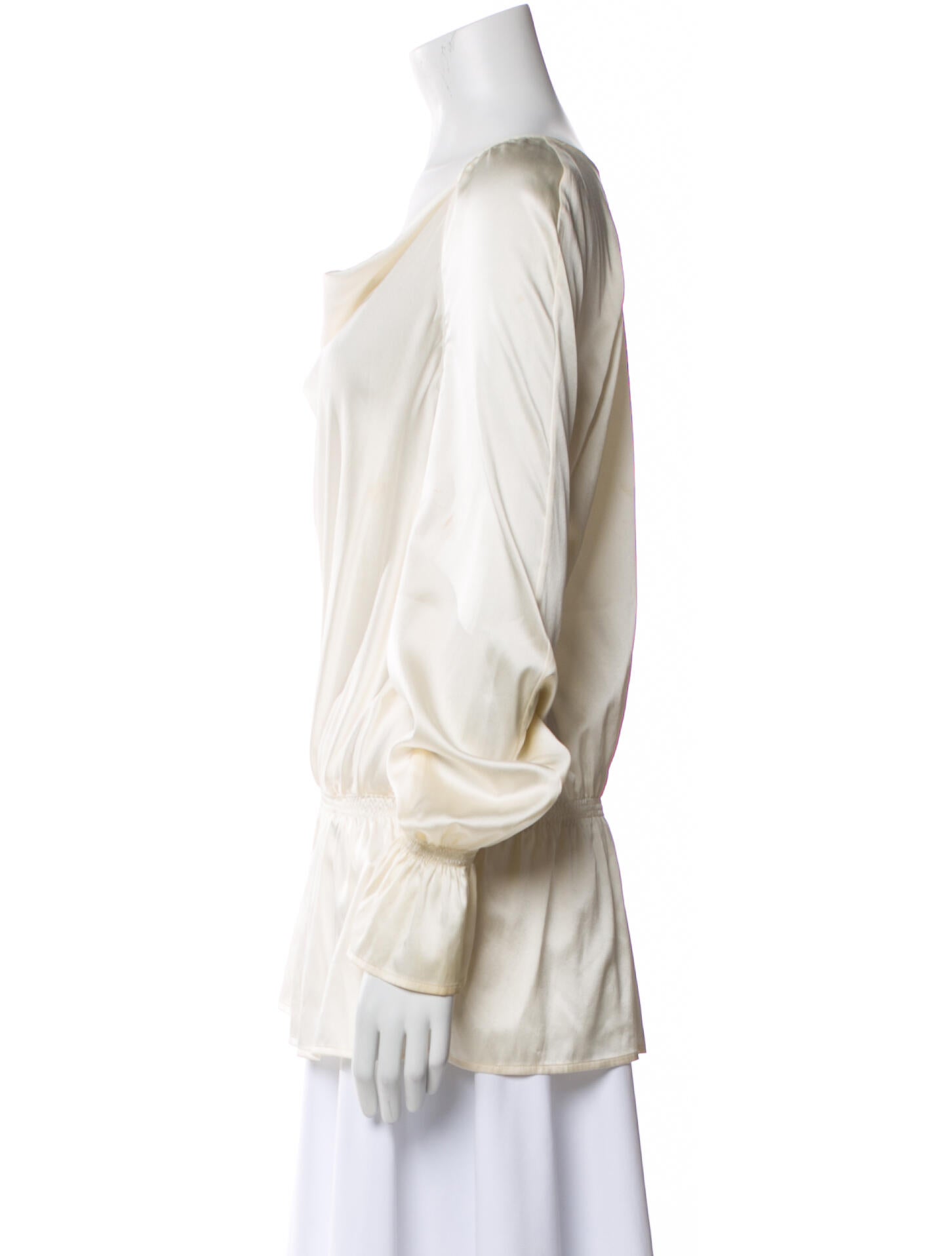 St. John Silk Cowl Neck Blouse