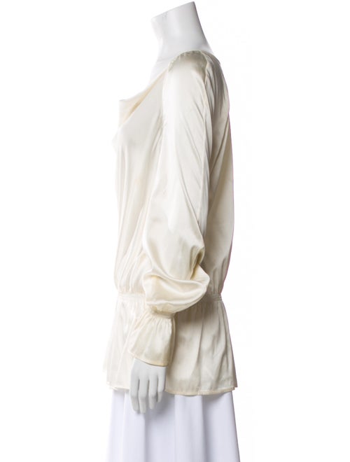 St. John Silk Cowl Neck Blouse