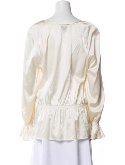 St. John Silk Cowl Neck Blouse