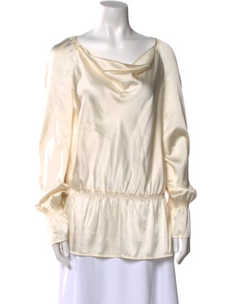 St. John Silk Cowl Neck Tunic