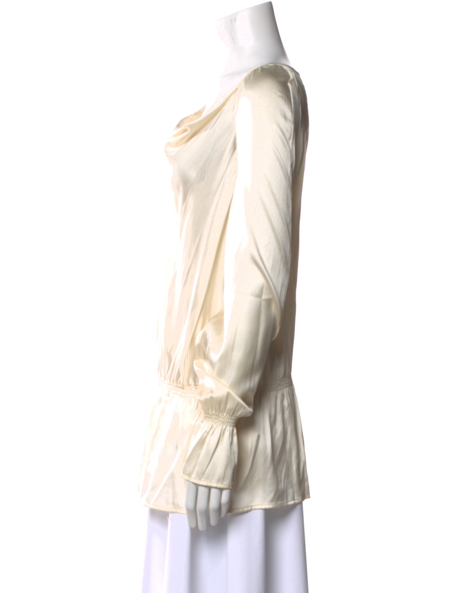 St. John Silk Cowl Neck Tunic