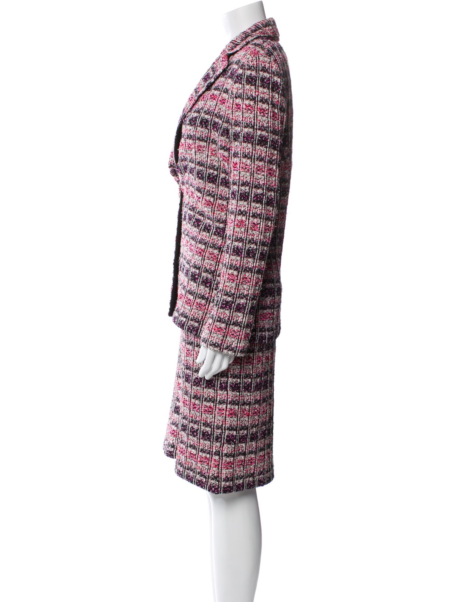 St. John Tweed Pattern Glitter Accents Dress Set w/ Tags