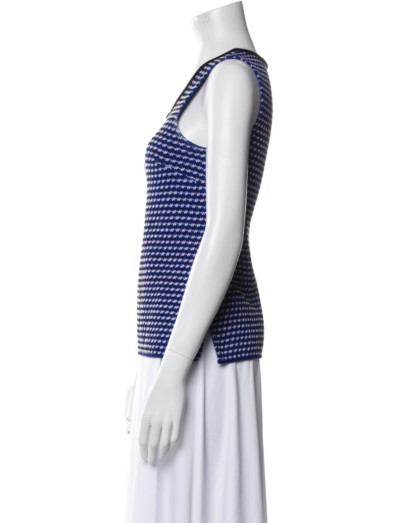 St. John Striped Scoop Neck Top