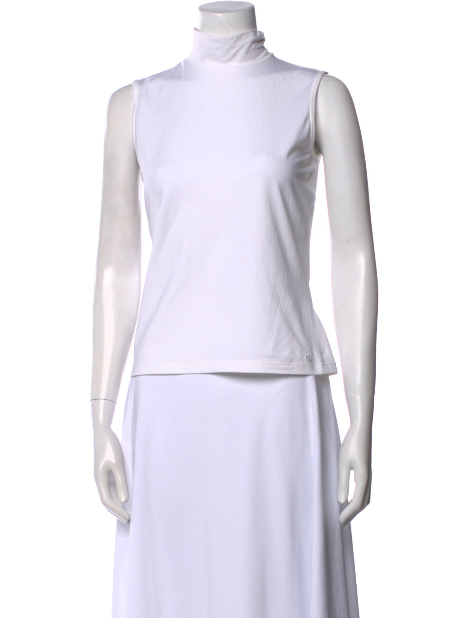 St. John Turtleneck Sleeveless Top