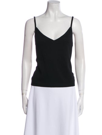 St. John V-Neck Sleeveless Top