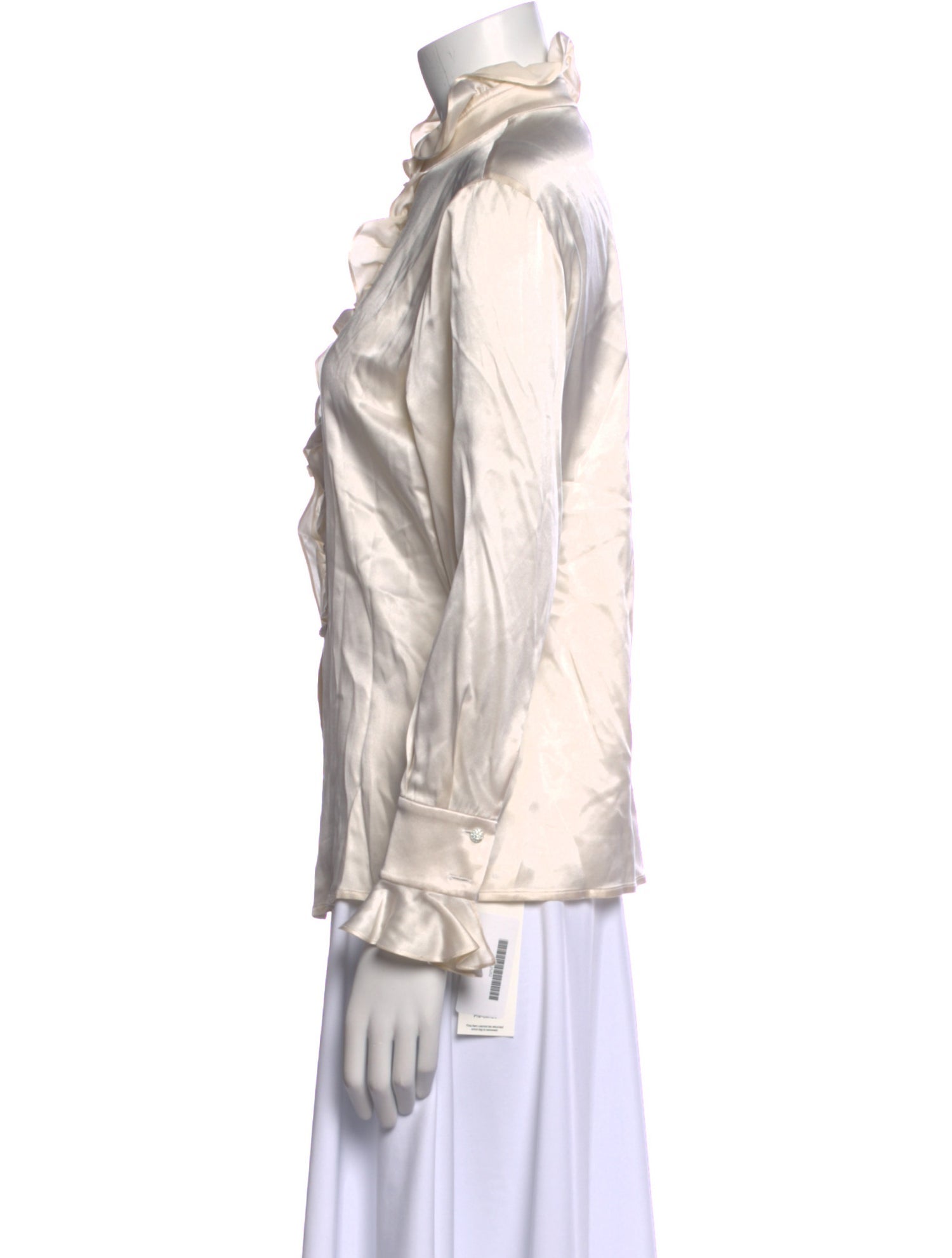 St. John Silk Mock Neck Blouse