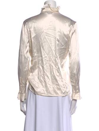 St. John Silk Mock Neck Blouse