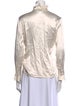 St. John Silk Mock Neck Blouse
