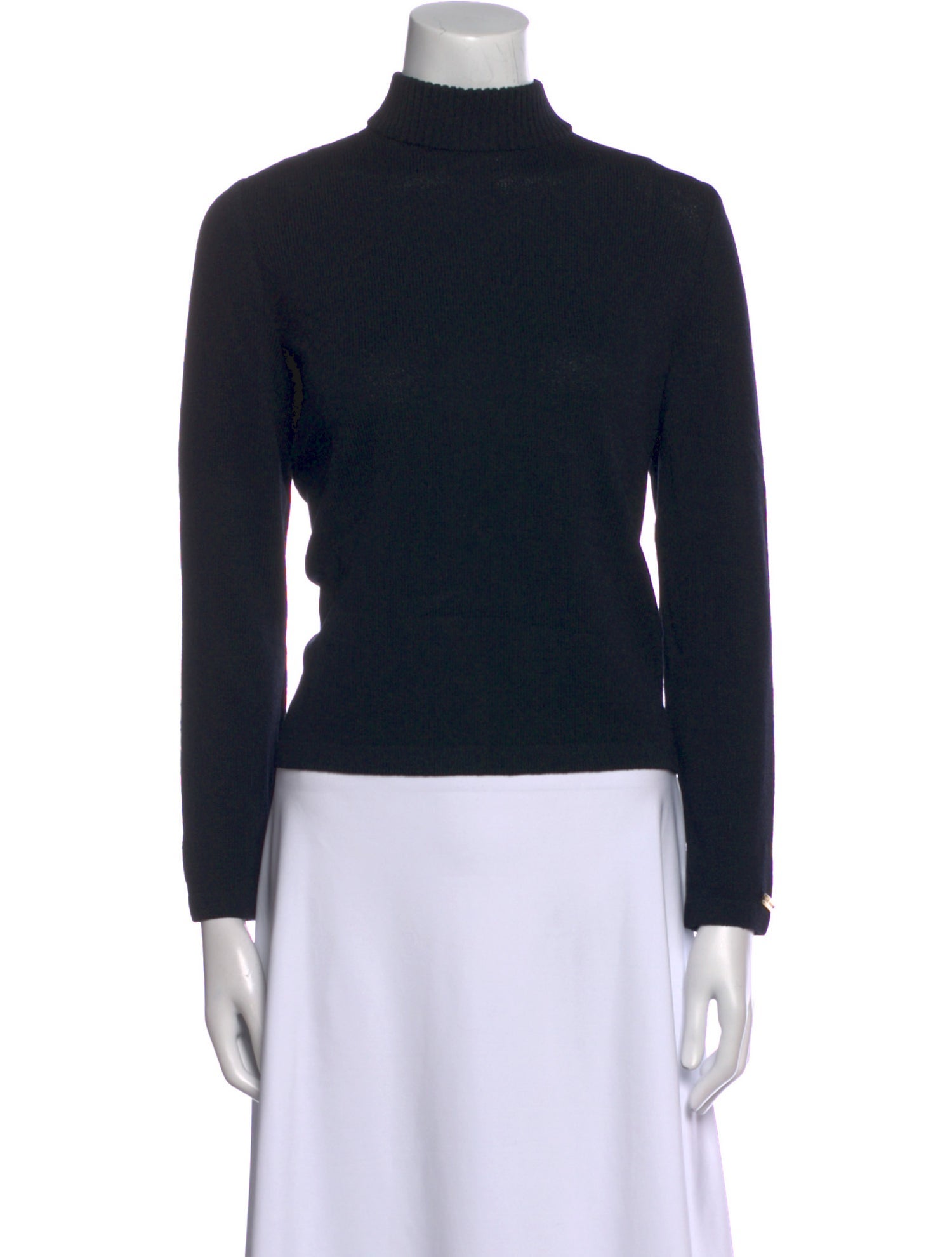 St. John Wool Mock Neck Sweater