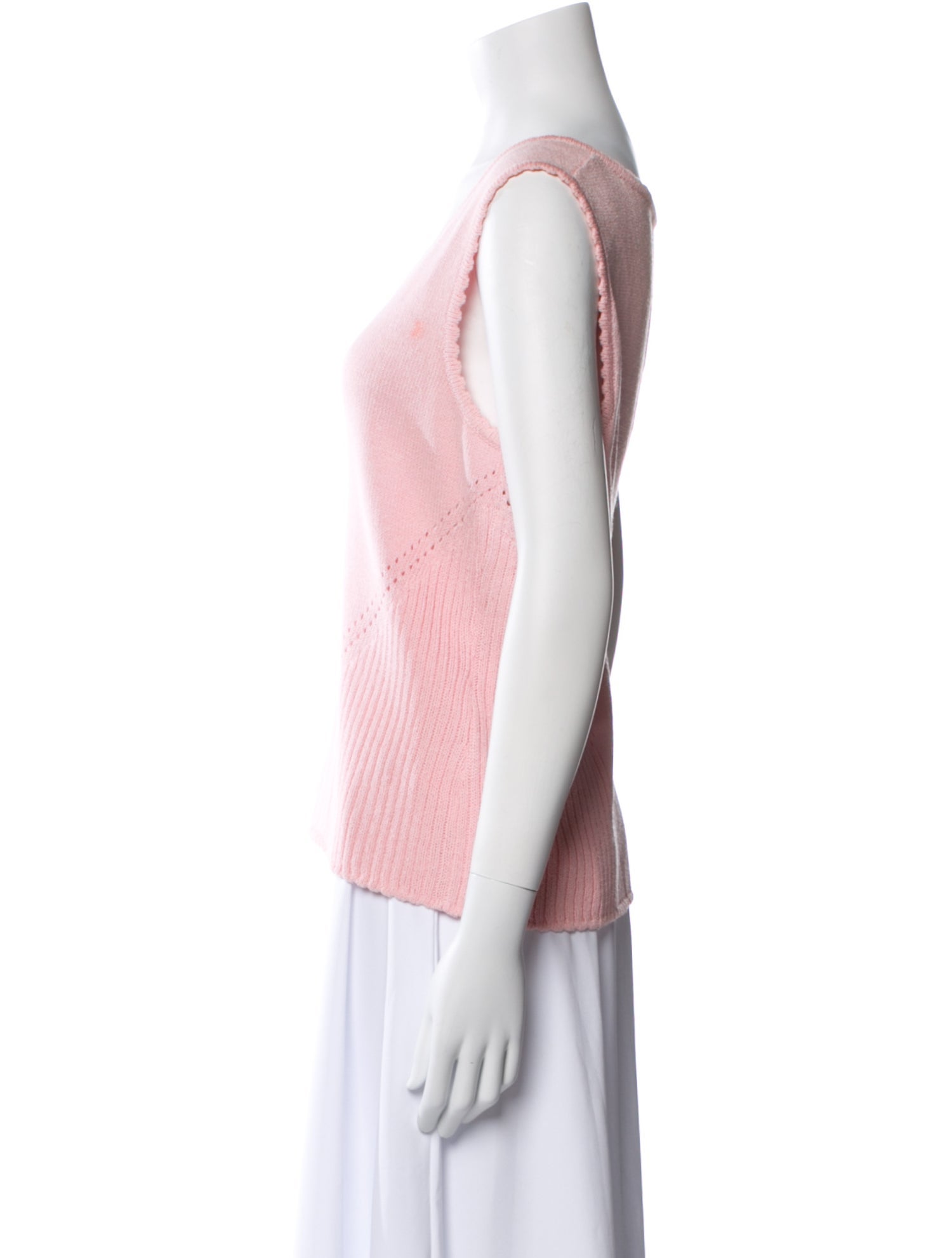 St. John Wool V-Neck Top