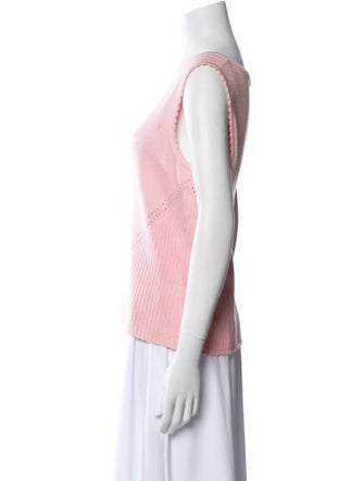 St. John Wool V-Neck Top