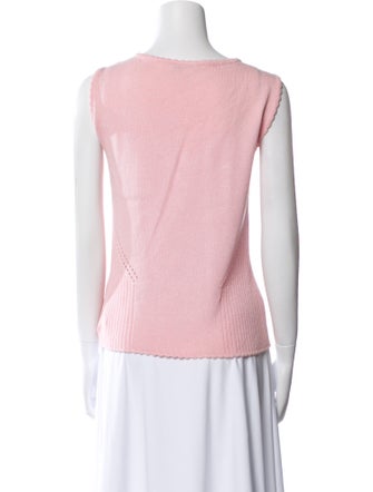 St. John Wool V-Neck Top