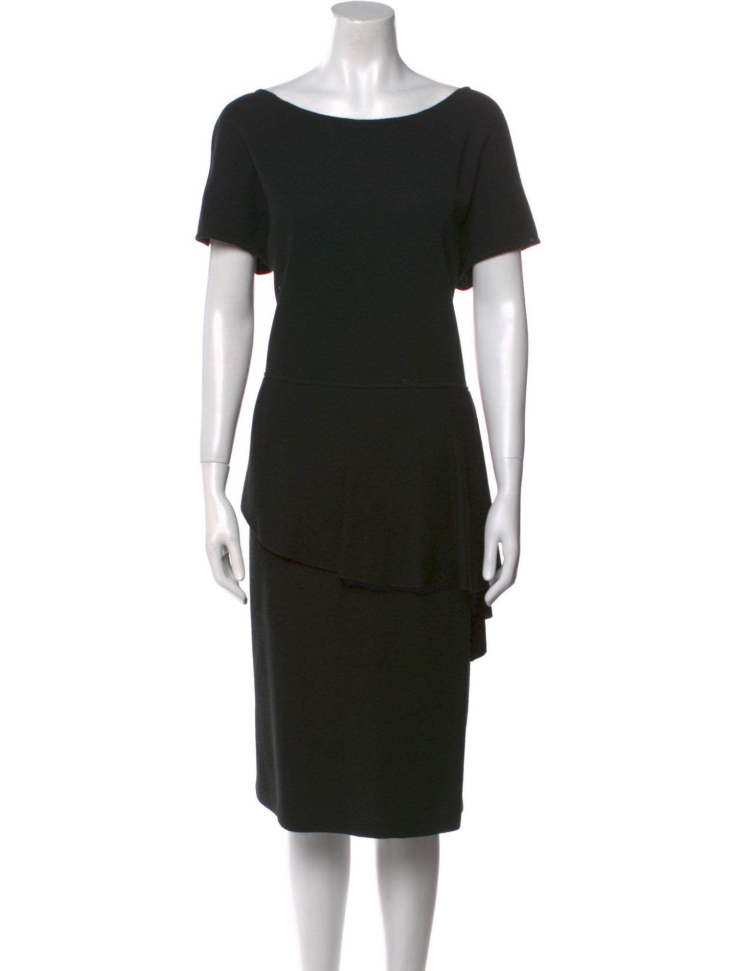 St. John Bateau Neckline Midi Length Dress