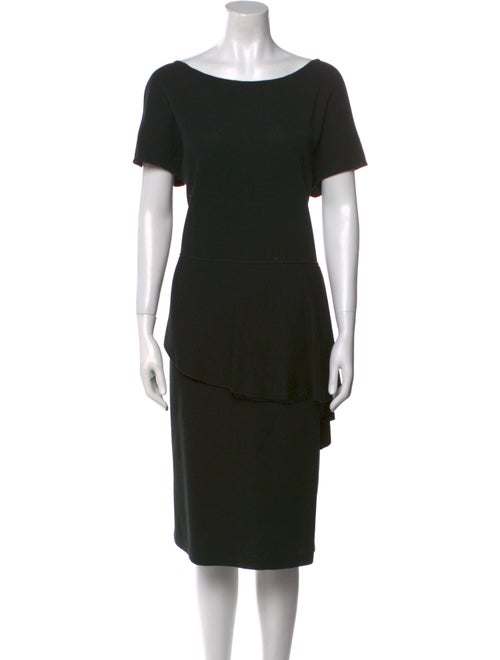St. John Bateau Neckline Midi Length Dress