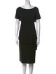 St. John Bateau Neckline Midi Length Dress