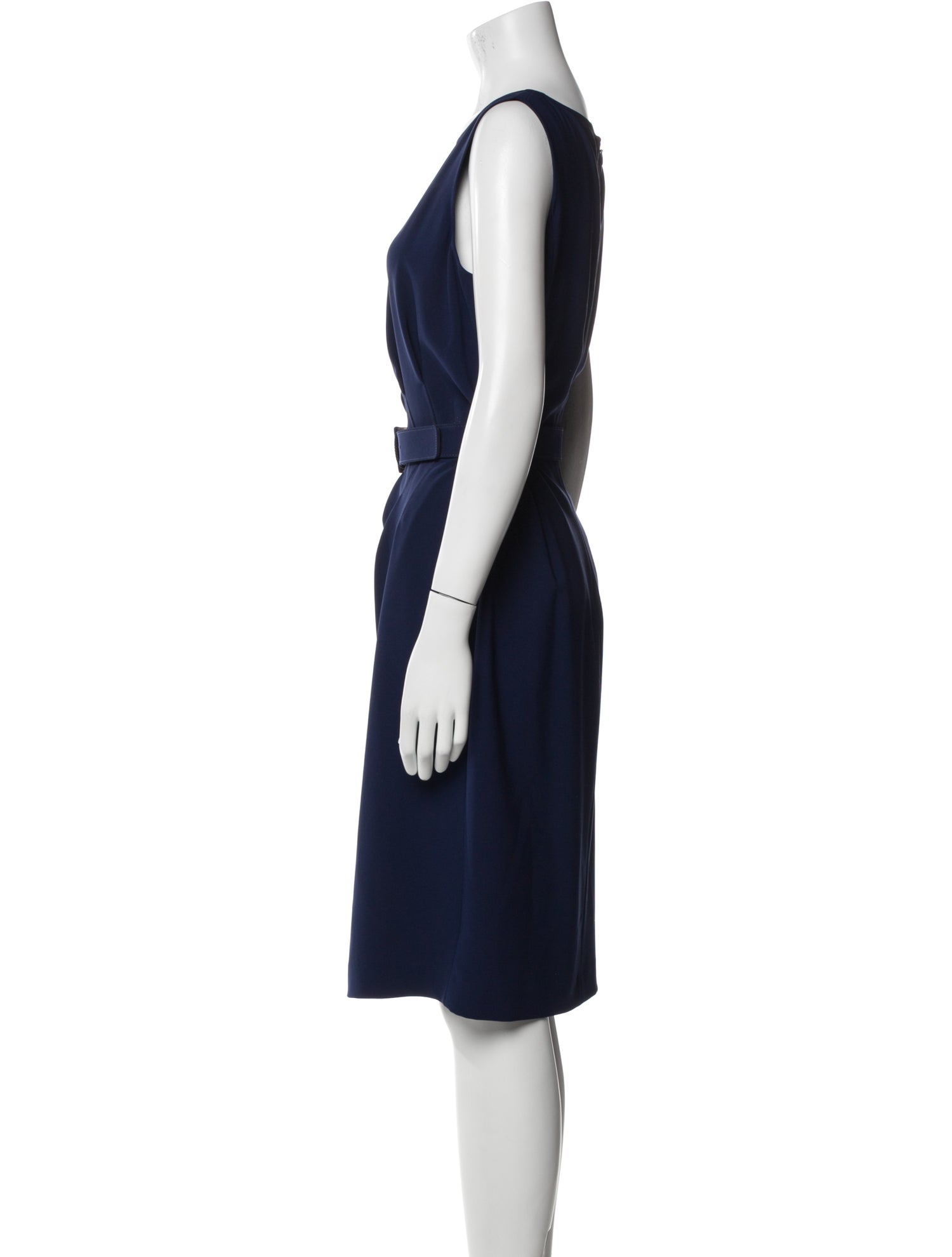 St. John Bateau Neckline Knee-Length Dress