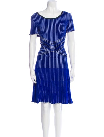 St. John Striped Knee-Length Dress