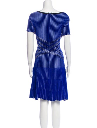 St. John Striped Knee-Length Dress