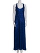 St. John Scoop Neck Long Dress