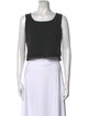 St. John Wool Scoop Neck Crop Top