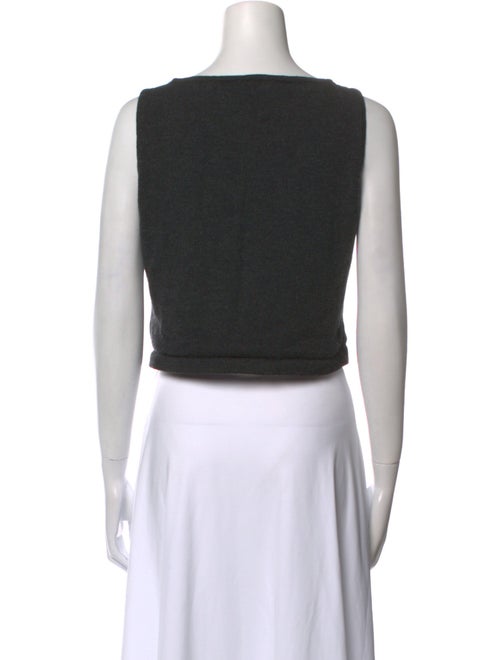 St. John Wool Scoop Neck Crop Top