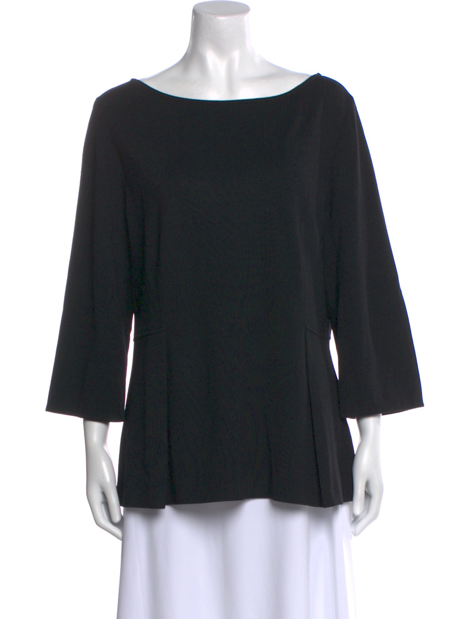 St. John Bateau Neckline Three-Quarter Sleeve Tunic