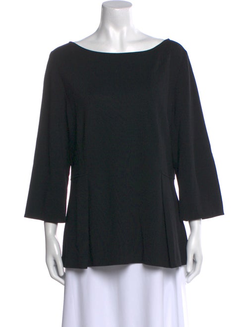 St. John Bateau Neckline Three-Quarter Sleeve Tunic