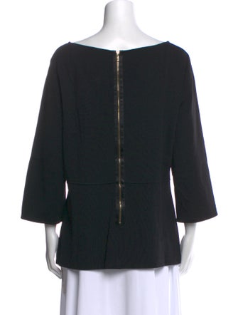 St. John Bateau Neckline Three-Quarter Sleeve Tunic