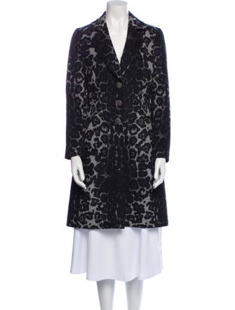 St. John Wool Animal Print Coat