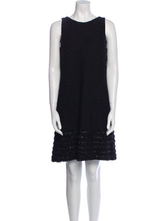 St. John Bateau Neckline Mini Dress