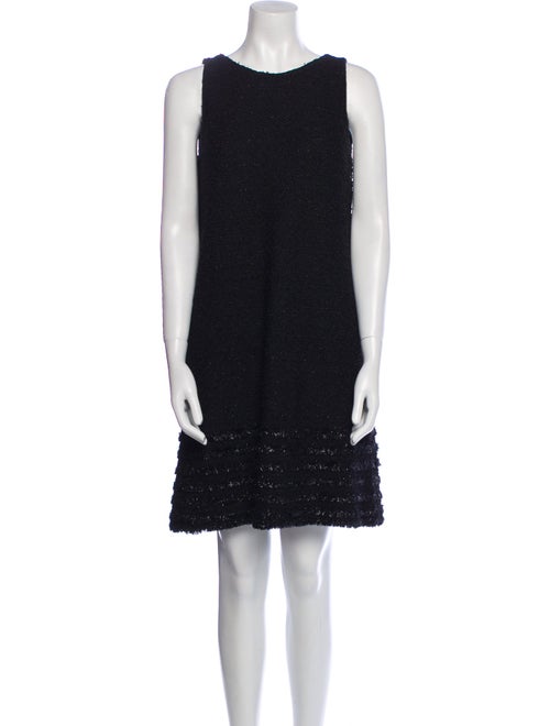 St. John Bateau Neckline Mini Dress