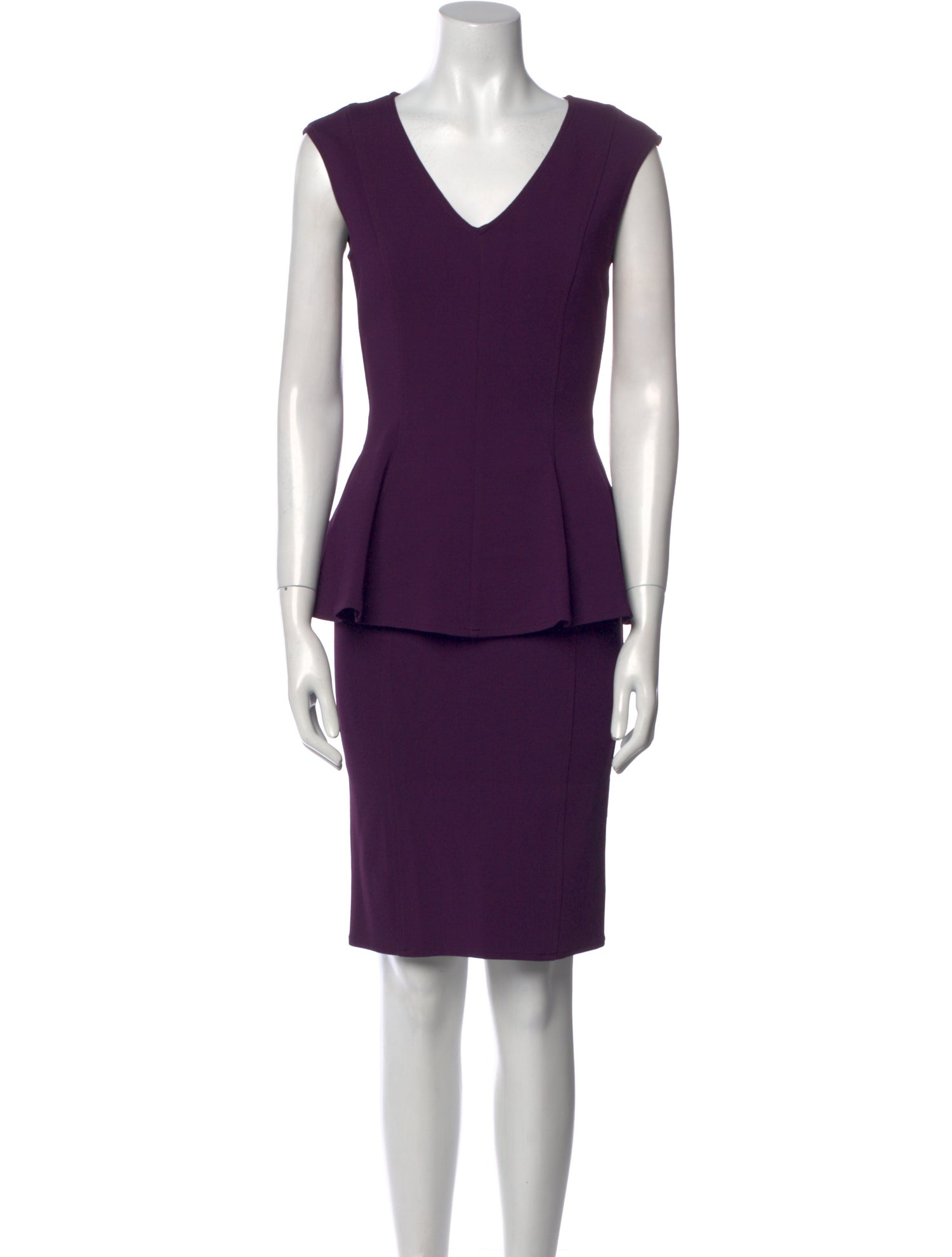 St. John V-Neck Knee-Length Dress