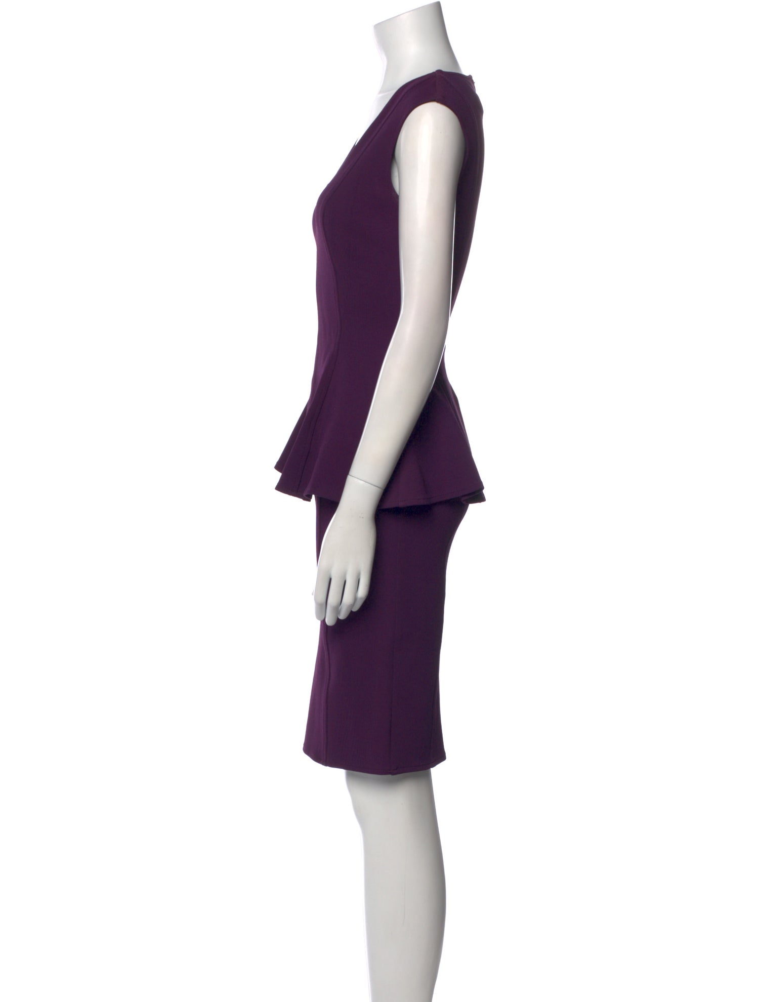 St. John V-Neck Knee-Length Dress