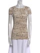 St. John Printed Scoop Neck Top