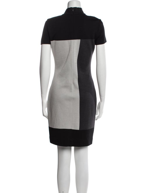 St. John Colorblock Pattern Mini Dress