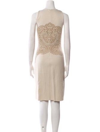 St. John Crew Neck Knee-Length Dress