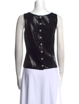 St. John Scoop Neck Sleeveless Top