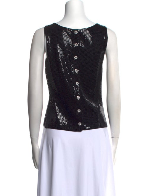 St. John Scoop Neck Sleeveless Top