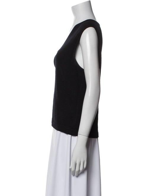 St. John Wool V-Neck Top