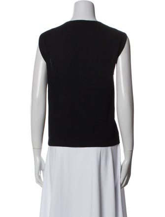 St. John Wool V-Neck Top