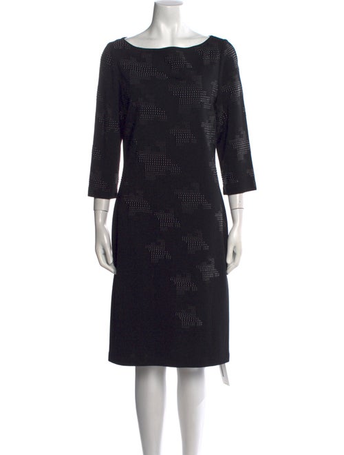 St. John Bateau Neckline Knee-Length Dress