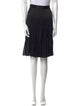 St. John Pleated Accents Knee-Length Skirt