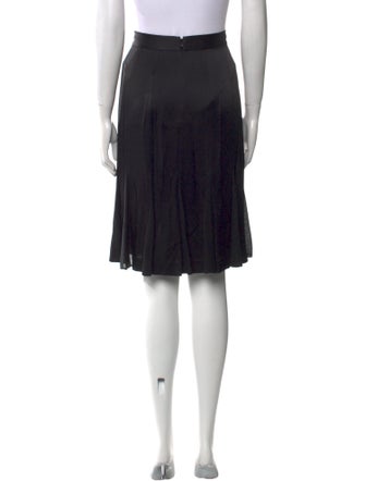 St. John Pleated Accents Knee-Length Skirt