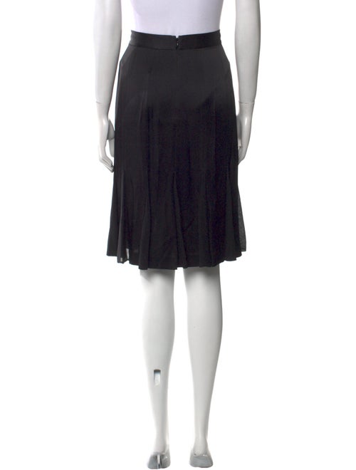 St. John Pleated Accents Knee-Length Skirt