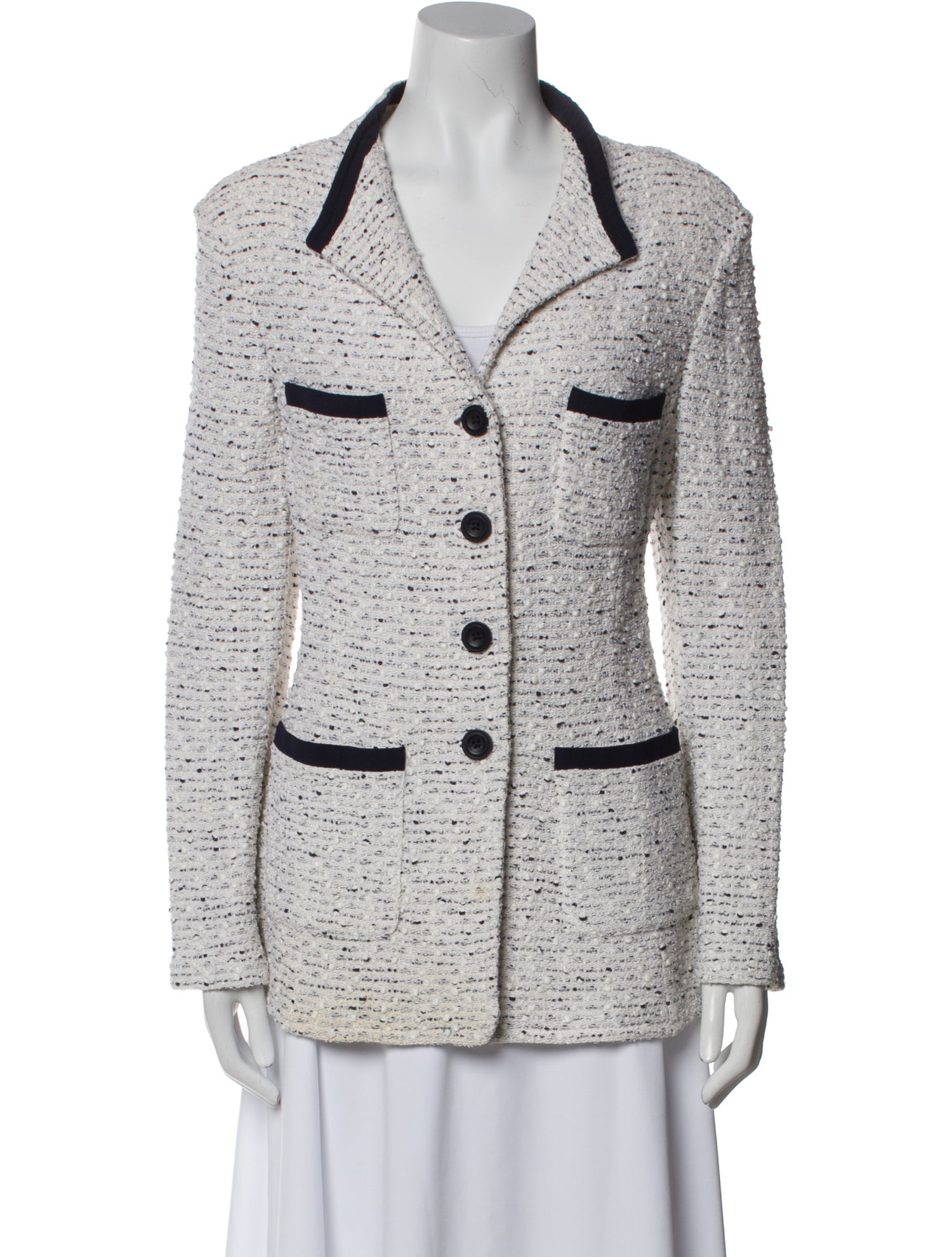 St. John Tweed Pattern Blazer