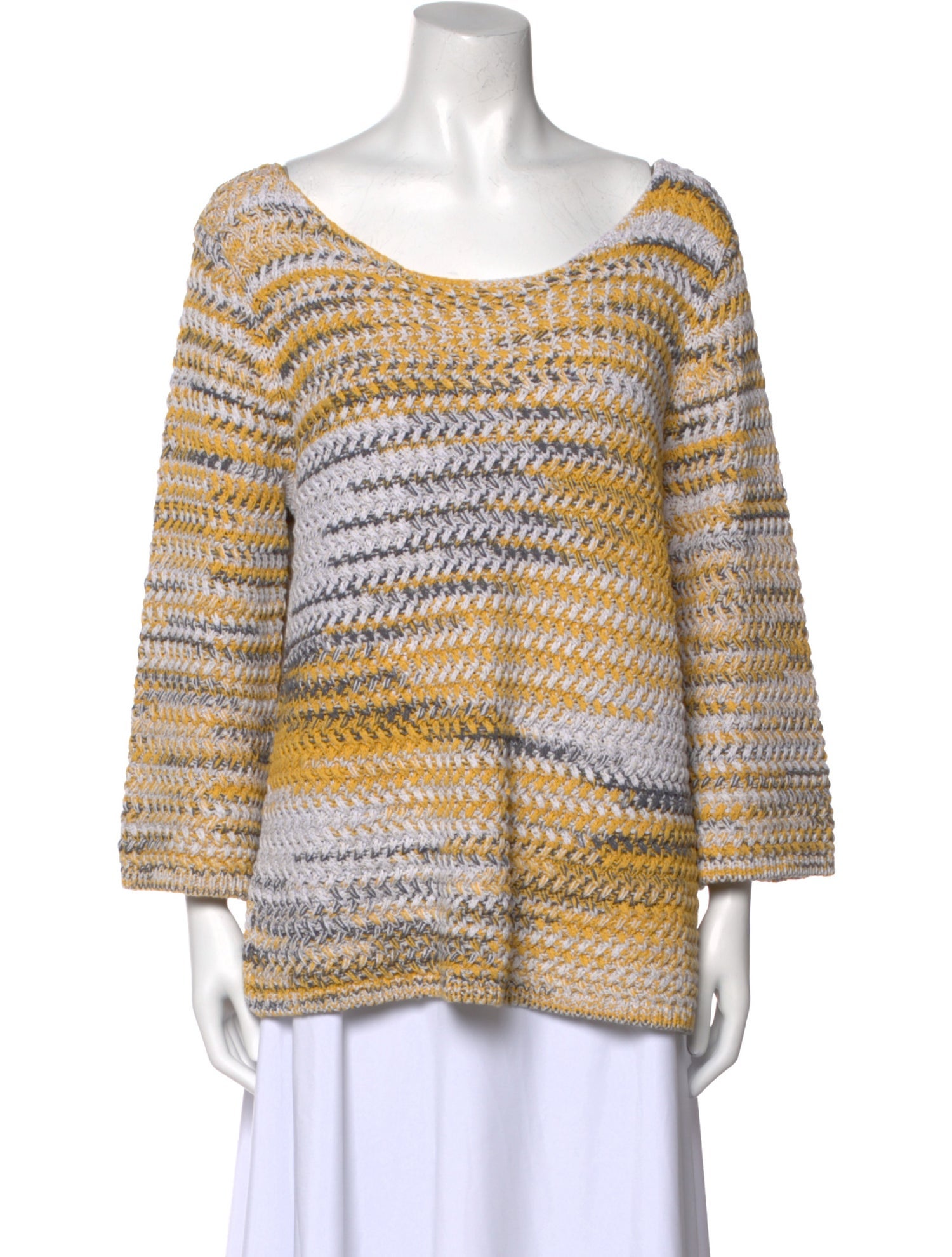 St. John Printed Bateau Neckline Tunic